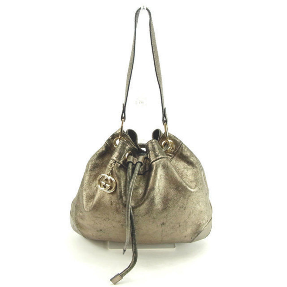 Gucci Silver Shoulder Drawstring Bag - image 2